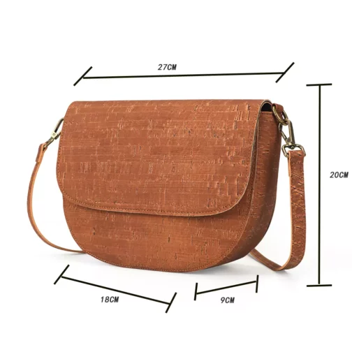 Dark brown cork natural handbag-1