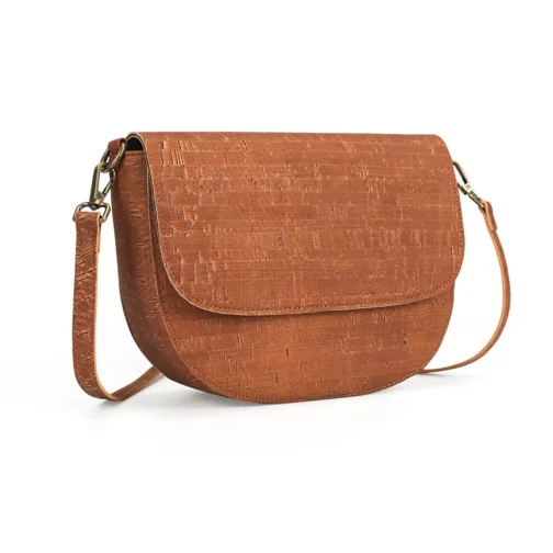 Dark brown cork natural handbag-2