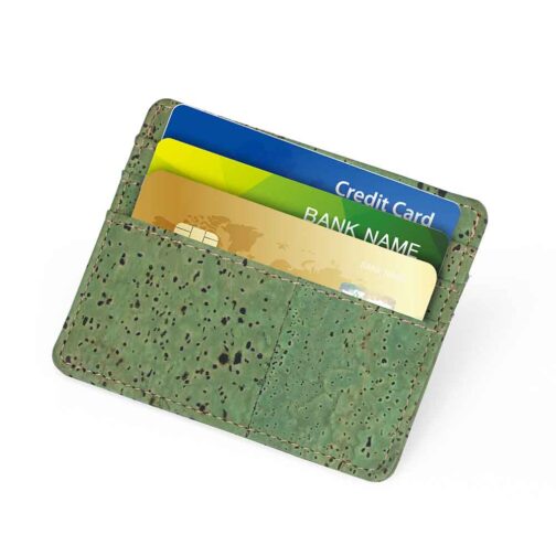 Green Cork Card Holder Credit Card Case-1
