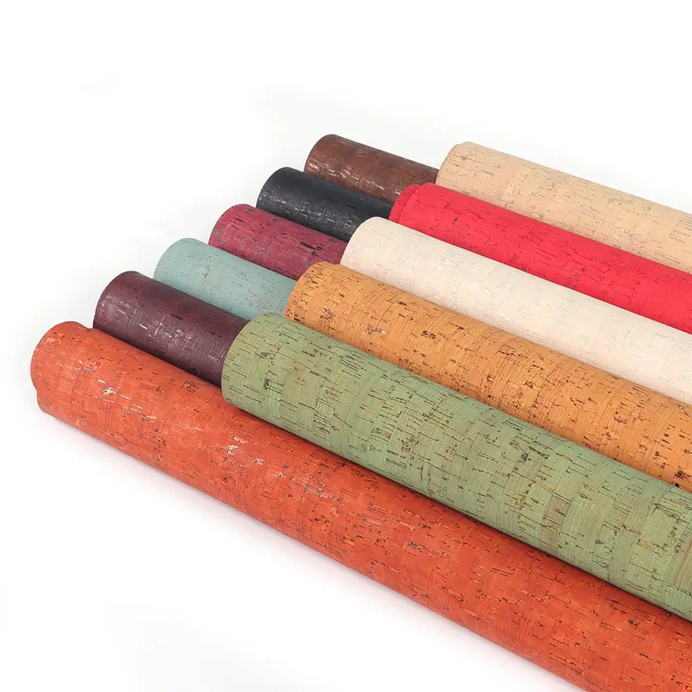 colored cork fabric