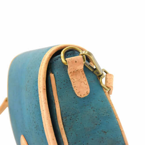 cork handbag heart shape green color sustainable vegan bags-5
